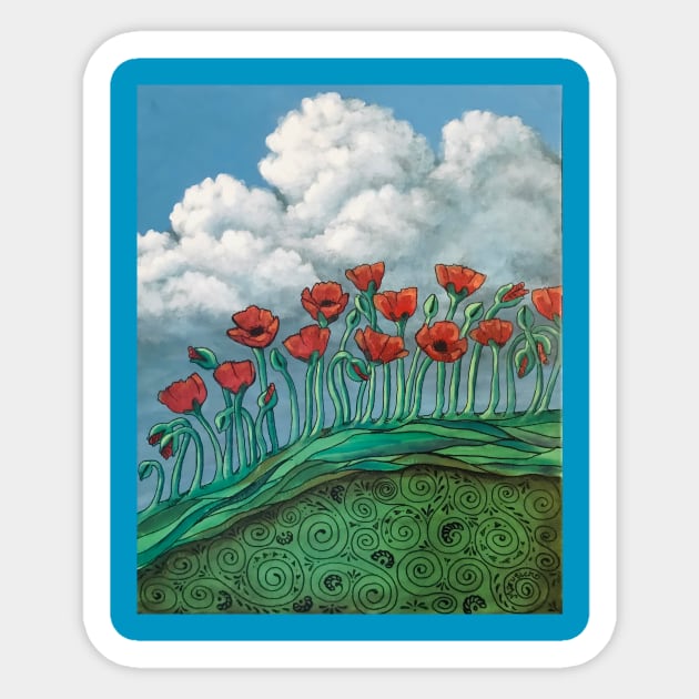 Poppies Sticker by DarcyAnOther